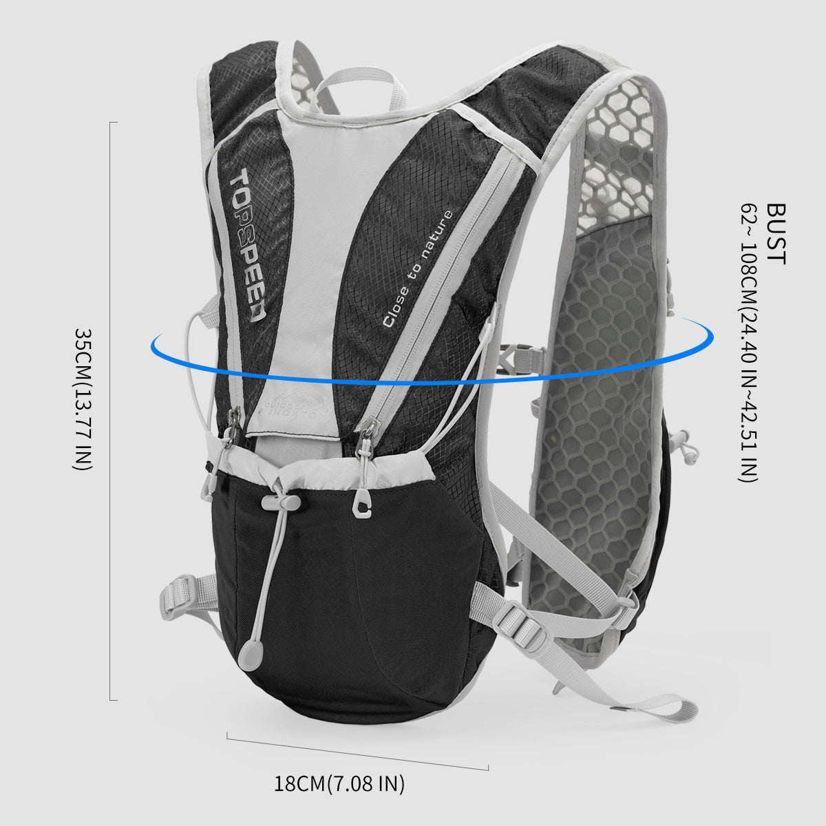 Hydration Lightweight Water Backpack with 1.5L water bladder