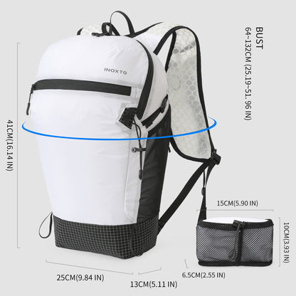 Foldable Lightweight Hydration Backpack with Two 500ML Flasks